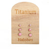 Pair Titanium Earrings Royal Pink Opal