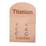 Titanium Earrings  Fire Opal Bubble Gum