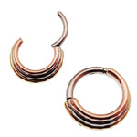 Hammered Trio metal Stacked Clicker 16g,14g