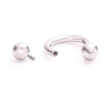 Circular Horseshoe Ring with Ball Ends 16g