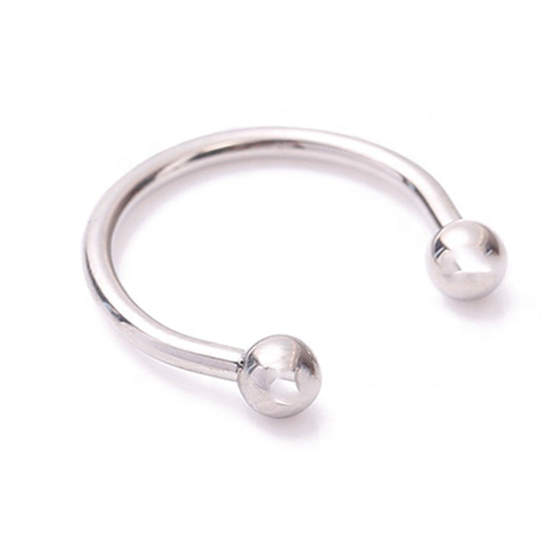 Circular Horseshoe Ring with Ball Ends 16g