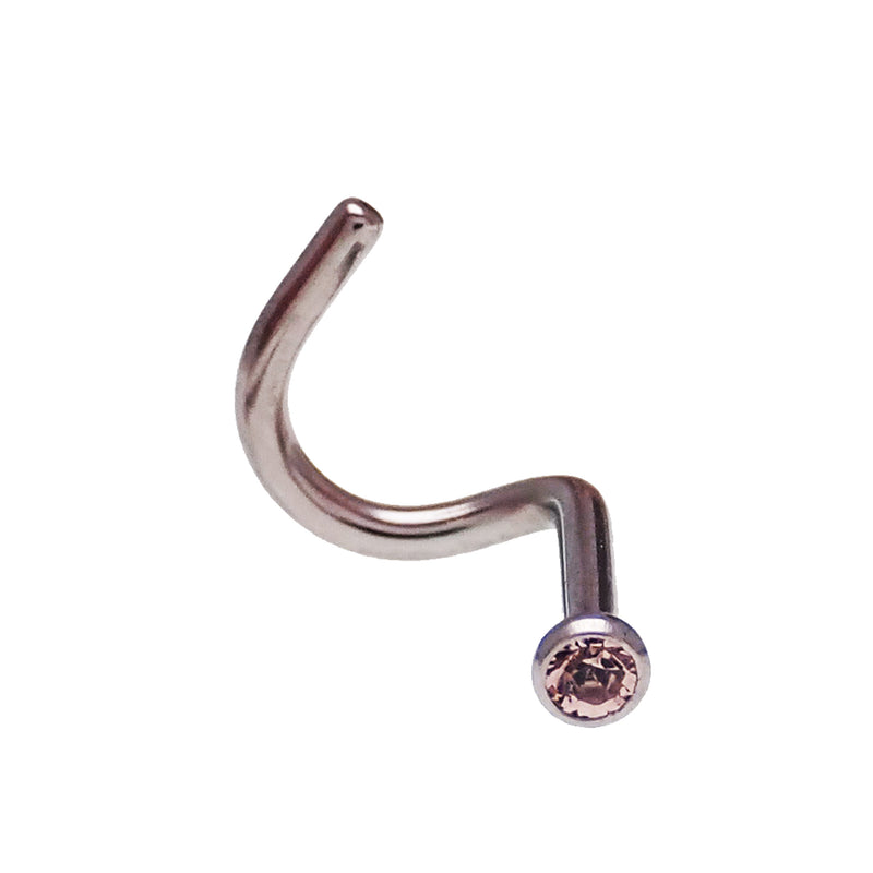 CZ Cork Nose Piercing 18g - Body Clickers Body Jewelry