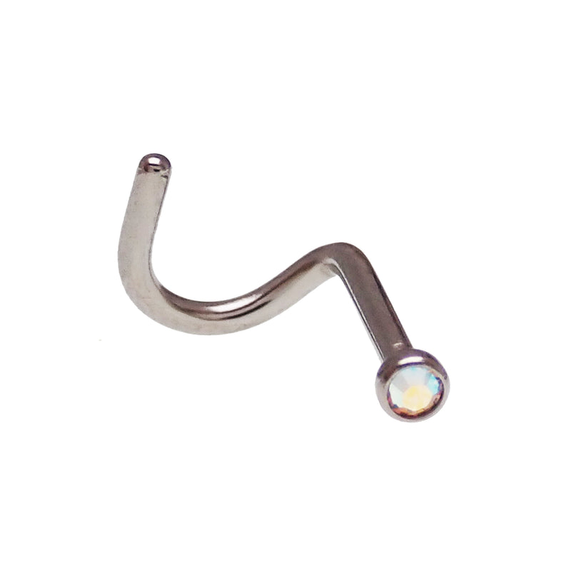 CZ Cork Nose Piercing 18g - Body Clickers Body Jewelry