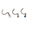 CZ Cork Nose Piercing 18g - Body Clickers Body Jewelry