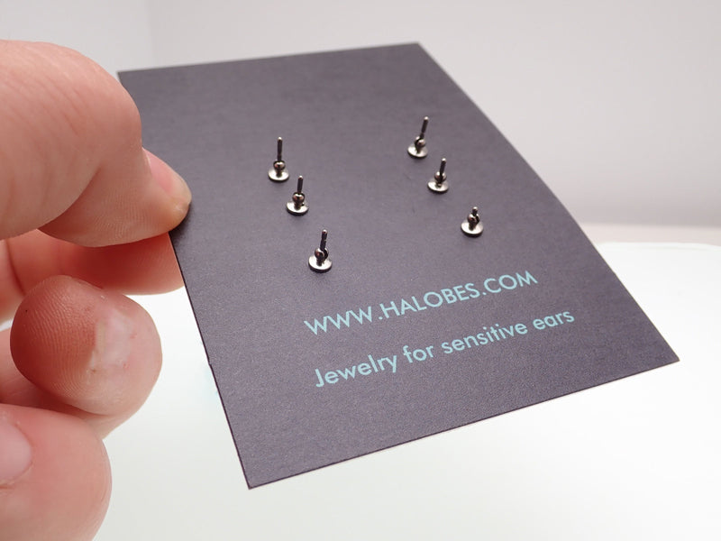 Titanium Earrings Zircon Crystal