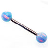 Titanium Barbell CornFlower Blue Fire Opals