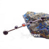Onyx and Garnet Titanium Industrial 14g