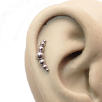 Curved Beaded Helix Cluster 14g, 16g, 18g