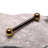 14g Titanium Black & Rose Gold Barbell - pure piercings