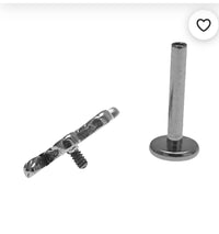 Small Snake Titanium Flatback Piercing 18g, 16g, 14g - Body Clickers Body Jewelry