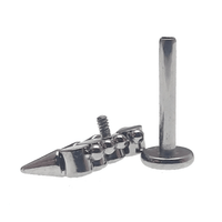Spike CZ Crown Titanium Flatback Piercing - 18g, 16g, 14g - Body Clickers Body Jewelry