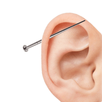 Threadless Push Fit 30mm ear taper made of implant-grade titanium in 18g, 16g, and 14g sizes, by Body Clickers.