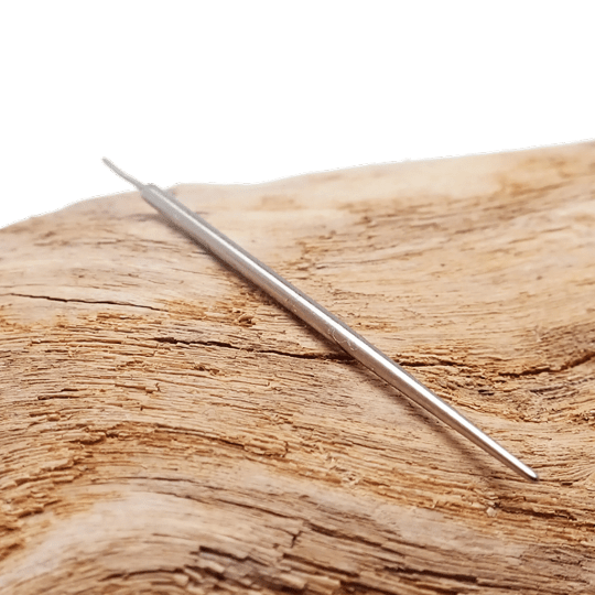 Body Clickers 30mm ear taper in implant-grade titanium, available in 14g, 16g, and 18g, for threadless push-fit ear piercings.