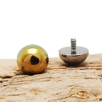 16g Dome Titanium Top piercing by Body Clickers, featuring a smooth, rounded titanium design for a stylish body jewelry look.