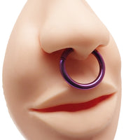 Plain titanium 12g clicker body jewelry from Body Clickers with a 10mm hoop for piercing or jewelry wear
