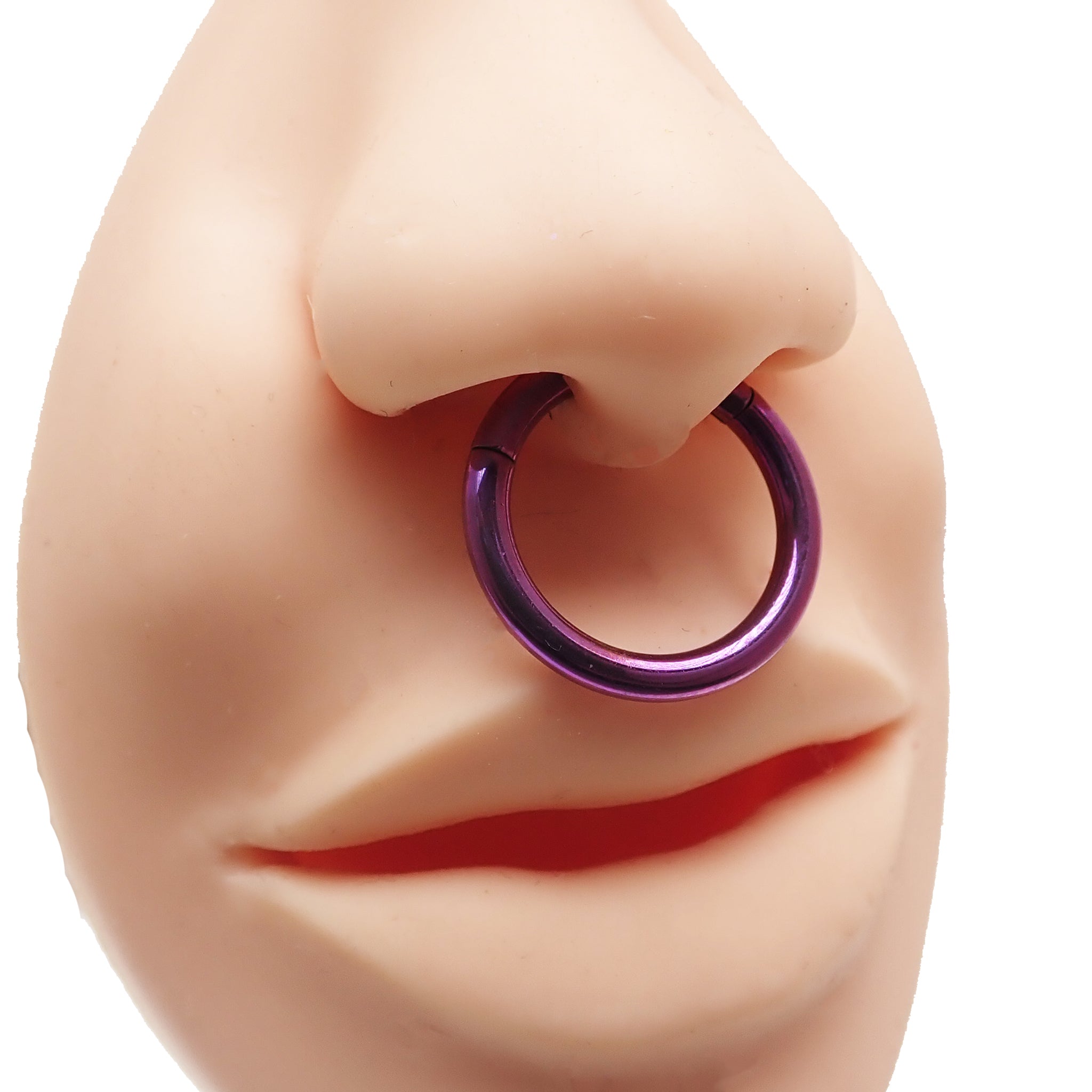 Plain titanium 12g clicker body jewelry from Body Clickers with a 10mm hoop for piercing or jewelry wear