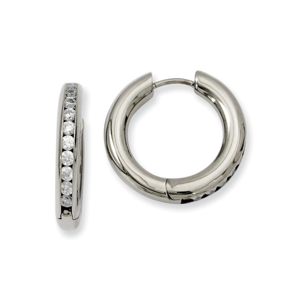 Titanium hinged hoop earrings for body jewelry by Body Clickers, 10mm size, showcasing sleek, durable titanium hoops with hinged closure.