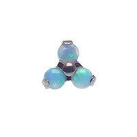Set of 3 Body Clickers with Angel Opal Clusters and Bubblegum Opal in 14g, 16g, 18g body jewelry with 6mm stones.