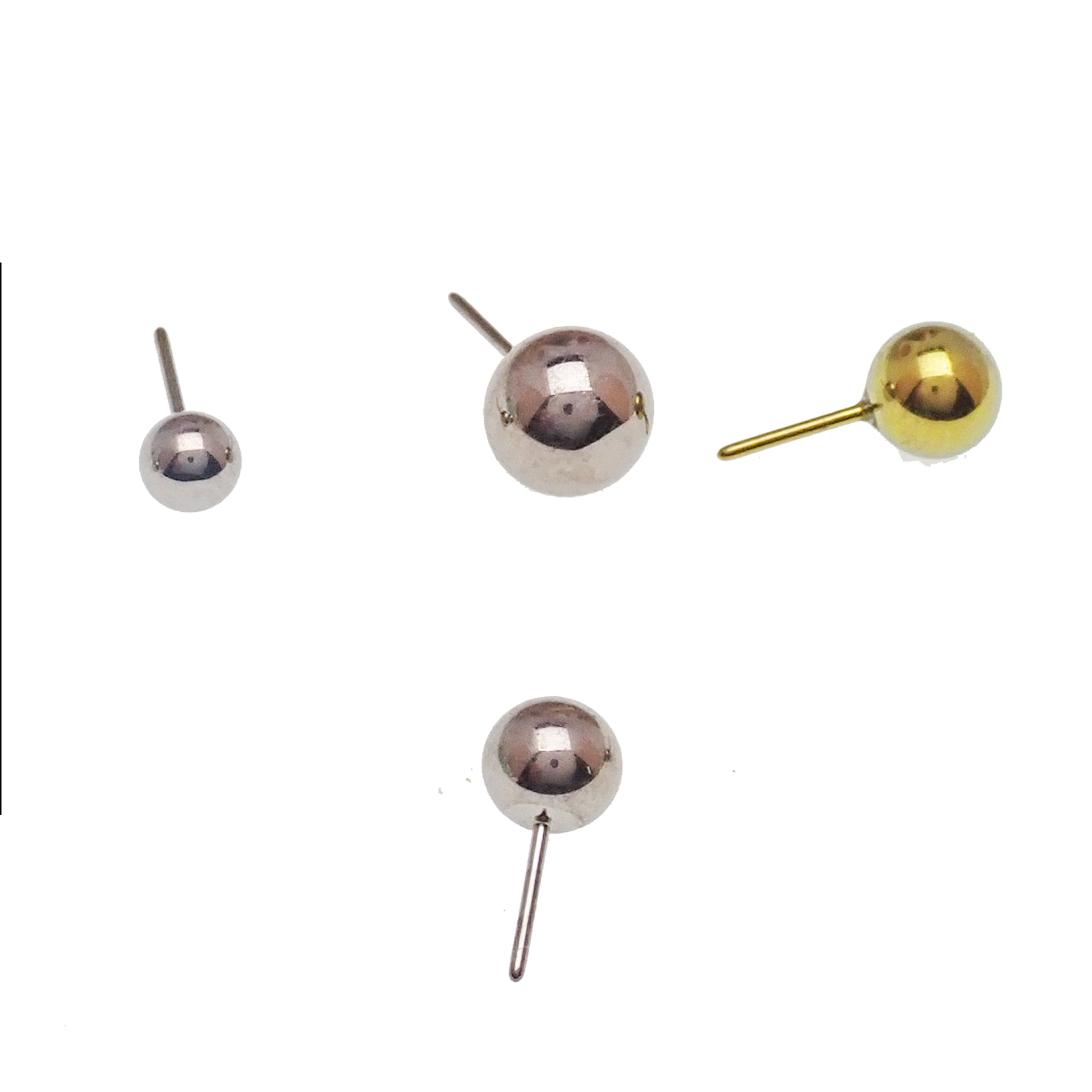 Body Clickers implant titanium ball for push fit threadless body jewelry, 2mm diameter, single piece, suitable for piercings.