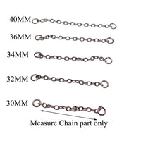 Titanium chain body jewelry by Body Clickers, 32mm length, suitable for various piercings, with a sleek, polished finish.