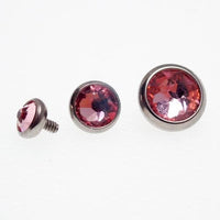 Clear Swarovski crystal 16g body jewelry top by Body Clickers, featuring a 3mm sparkling crystal for body piercing accessories.