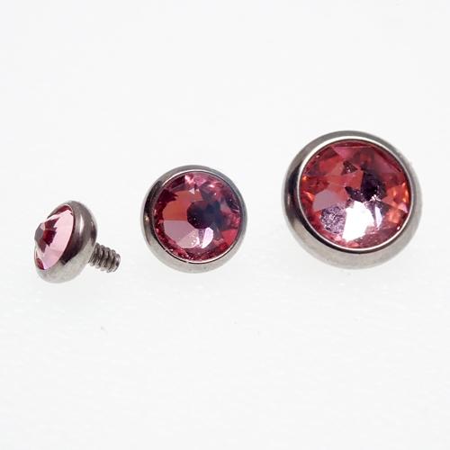 Clear Swarovski crystal 16g body jewelry top by Body Clickers, featuring a 3mm sparkling crystal for body piercing accessories.