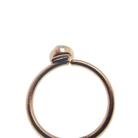 White opal 14k gold seamless body jewelry ring in 6mm and 8mm sizes by Body Clickers.
