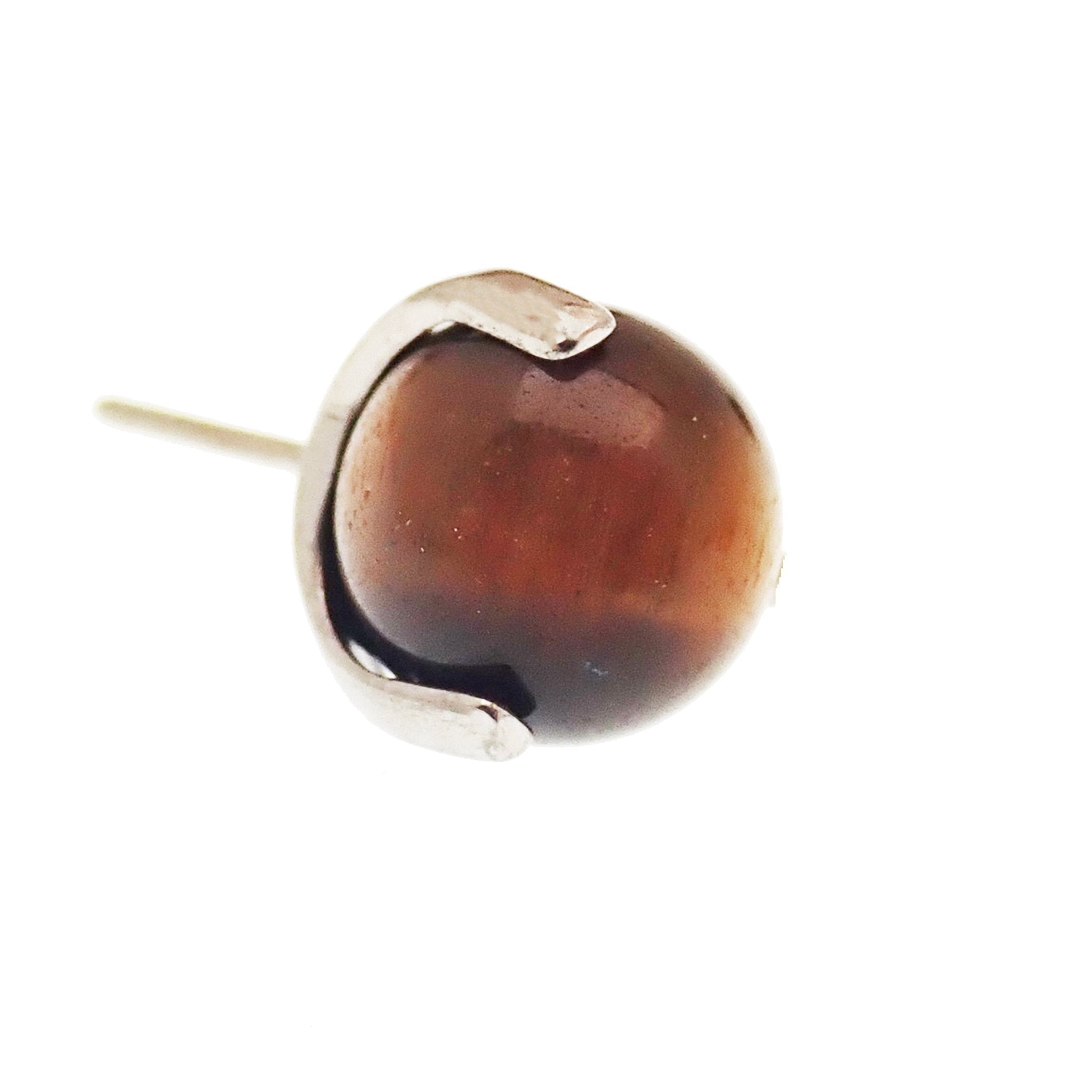 Body Clickers natural stone ball attachments for body jewelry, featuring 5mm amethyst push-fit stones.