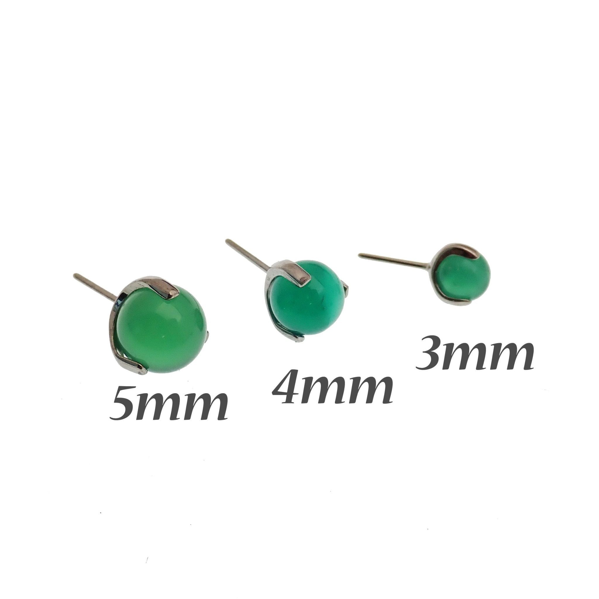 Body Clickers push fit natural stone ball attachments for body jewelry, featuring 5mm amethyst stone in a sleek design.