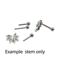 Push Fit Titanium Barbell with 3mm fixed ball end, 16g gauge, 6mm diameter, from Body Clickers Body Jewelry.