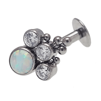 Floating titanium belly bar piercing by Body Clickers, 14g, with 10mm bar, perfect for belly ring jewelry.