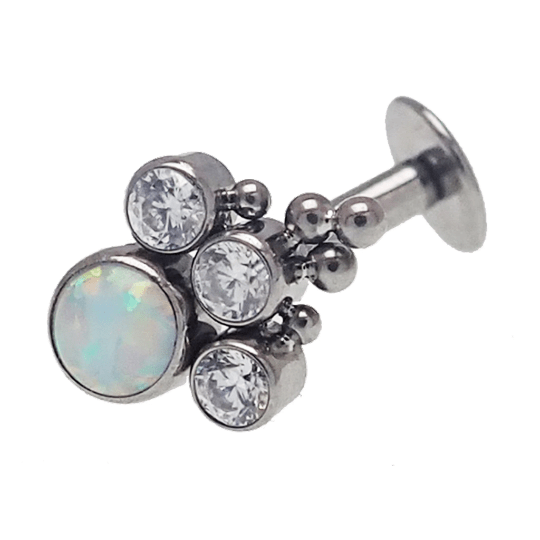 Floating titanium belly bar piercing by Body Clickers, 14g, with 10mm bar, perfect for belly ring jewelry.