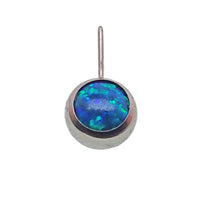 Black flame opal push fit side attachments for body jewelry by Body Clickers, designed for versatile body piercing adornment.