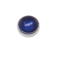 Black onyx natural stone 4mm titanium tops body jewelry in 16g, by Body Clickers, for pierced ears or body piercings.