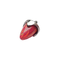 Black opal cone spike attachment for 16g body jewelry by Body Clickers, featuring a pointed spike design.