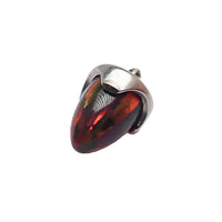 Black opal cone spike attachment for 16g body jewelry from Body Clickers, featuring a sleek, pointed spike design.