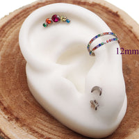 Titanium double-layered CZ conch clicker body jewelry in 16g with 10mm design, from Body Clickers Body Jewelry