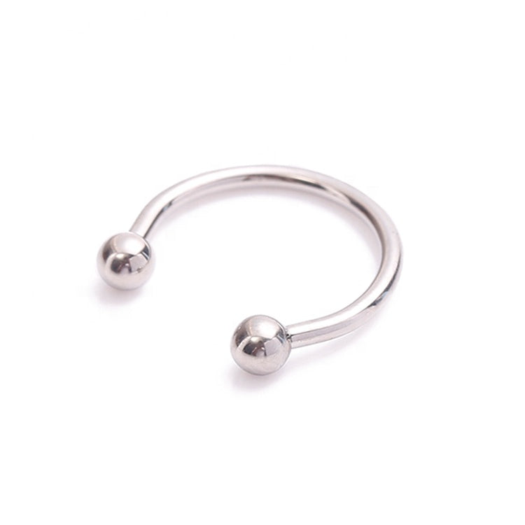 Internally threaded 16g circular horseshoe body jewelry with ball ends by Body Clickers, 8mm diameter with 3mm ball ends.