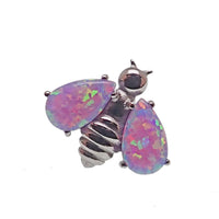 Dark cherry Opal Bee titanium flat back body jewelry in 14g, 16g, and 18g sizes from Body Clickers.