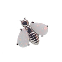 Dark cherry Opal Bee titanium flat back body jewelry by Body Clickers in 14g, 16g, or 18g sizes.