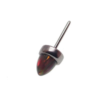 Dark cherry 3mm opal cone push fit top attachment for body jewelry by Body Clickers, designed for piercings.