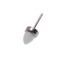 Dark cherry 3mm opal cone push fit top attachment for body jewelry by Body Clickers, showcasing a sleek and colorful design.