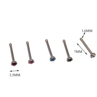 Set of five Body Clickers CZ nose studs in 18g body jewelry, featuring sparkling cubic zirconia stones and silver-tone designs.