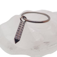 Body Clickers Halobes Charms CZ Arrow body jewelry, silver hoops with arrow charms, sold separately, for pierced ears or body piercing.