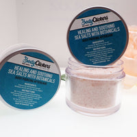 Healing Salt Body Piercing Aftercare by Body Clickers, featuring a container of salt solution for post-piercing healing.