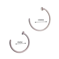 Titanium nose ring with stop, 20g, from Body Clickers, body jewelry featuring a sleek implant design and secure closure.