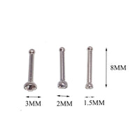 Set of 6 CZ steel nose studs in 18g body jewelry by Body Clickers, showing various styles on a white background.