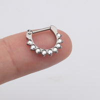 Swarovski Clear Crystal Crown Clicker body jewelry in 16g with a sparkling crown design, made by Body Clickers.