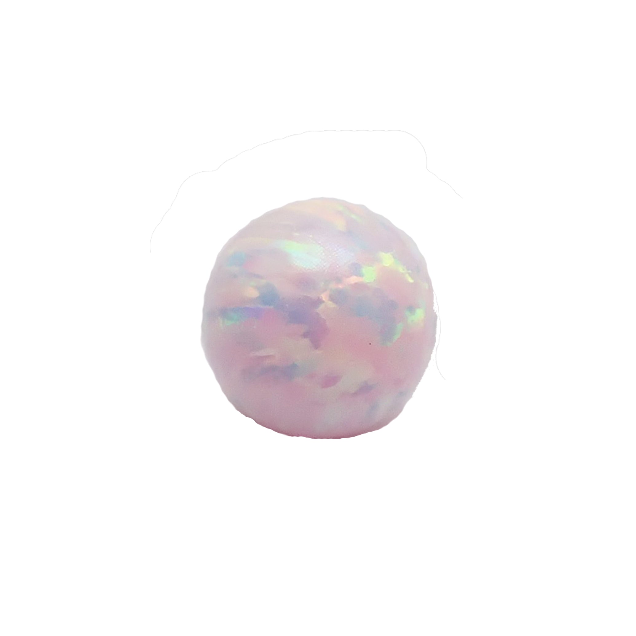 Fuchsia orchid 6mm fire opal balls body jewelry by Body Clickers, 14g internally threaded body piercing jewelry.