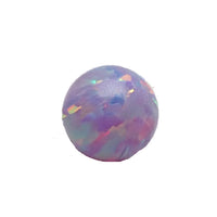 Fuchsia orchid 6mm fire opal body jewelry balls by Body Clickers, 14g internally threaded for piercings